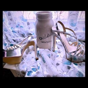 Chinese Laundry Silver Platforms